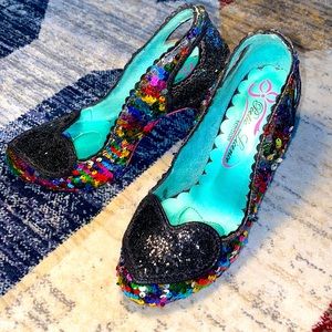 Poetic License sequin stiletto’s 💜